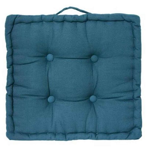 De gros 👏 Coussin De Sol Dorian 40x40cm Bleu Canard ❤️ 1