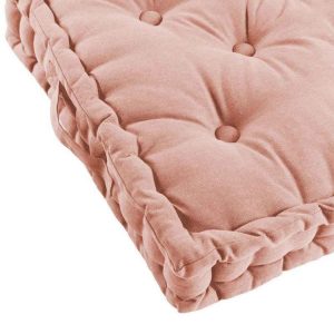 Coupon 🎁 Paris Prix Coussin De Sol Déco Panama 45x45cm Rose Poudré 😍 7