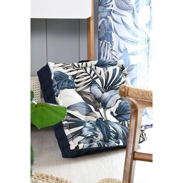 Le moins cher ✨ Lovely Casa Coussin De Sol 45×45 Cm Paraiso Bleu Coton 👏 4