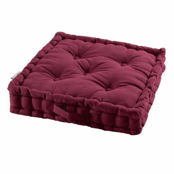 Promo 👍 Paris Prix Coussin De Sol Déco Panama 45x45cm Bordeaux 👍 1