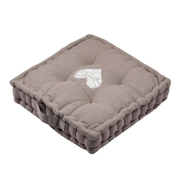 De gros 🎁 Lovely Casa Coussin De Sol 45×45 Cm Meane Taupe Coton 🤩 1