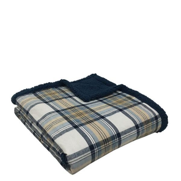 Tout neuf 🎉 ACTUEL Plaid Double Face Motif écossais/sherpa 150g/m² MOUNTAIN HOLIDAYS 🔥 1