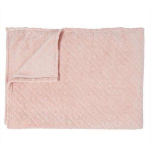 Offres 🛒 Paris Prix Plaid Déco Embossé 140x200cm Rose 🤩 7