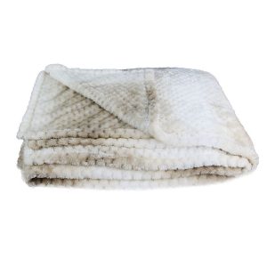 Meilleure vente 👍 The Home Deco Factory Plaid Polaire Nid D’abeille Cocooning – L. 150 X L. 200 Cm – Beige 😀 7