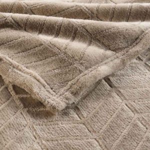 Budget 🧨 Paris Prix Plaid Flanelle Uni Arya 180x220cm Taupe 🎁 9