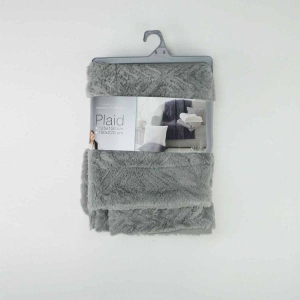 De gros 👍 Paris Prix Plaid Imitation Fourrure Cougar 125x150cm Gris 👏 3