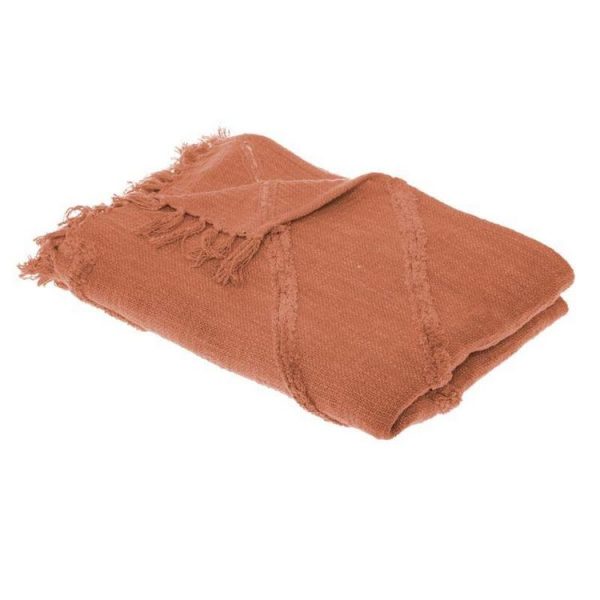 Budget 🛒 Jeté De Lit Tufté Inca 130x180cm Terracotta ❤️ 1