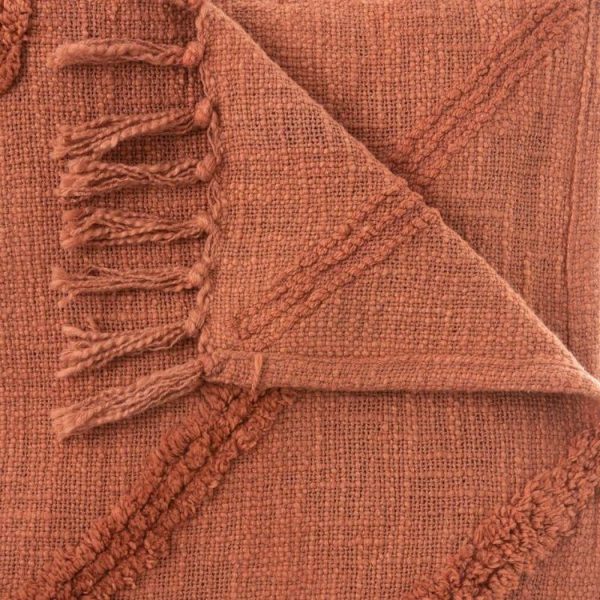 Budget 🛒 Jeté De Lit Tufté Inca 130x180cm Terracotta ❤️ 3