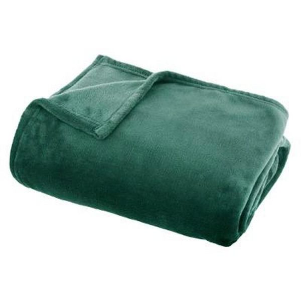 De gros 🔔 Plaid Doux Uni Flanel 130x180cm Vert 🎁 1