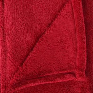 Promo 🛒 Plaid Microfibre 130x180cm Rouge ✨ 9