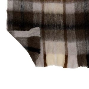 Promo 🎁 Paris Prix Plaid Déco Quadrillé 136x190cm Marron & Gris ⭐ 9