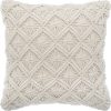 Bon marché 🌟 ATMOSPHERA Coussin Déco Macramé Forme Losanges 40×40 Cm 😀 5