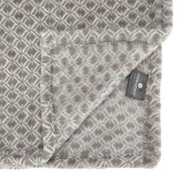 Remise 👍 Plaid Flanelle Imprimé Otto 125x150cm Gris 👍 3