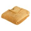 Budget 🛒 Plaid Flanelle Imprimé Otto 125x150cm Jaune Ocre 🧨 10