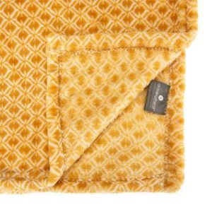 Budget 🛒 Plaid Flanelle Imprimé Otto 125x150cm Jaune Ocre 🧨 7