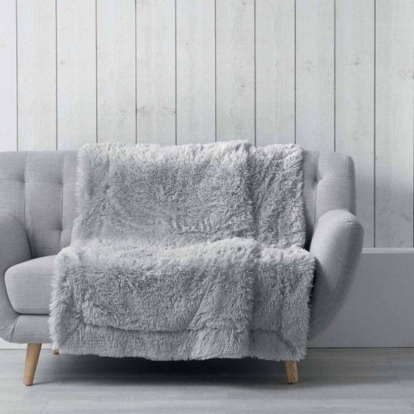 Remise 💯 Paris Prix Plaid Imitation Fourrure Uni Marilou 125x150cm Gris 🎉 1