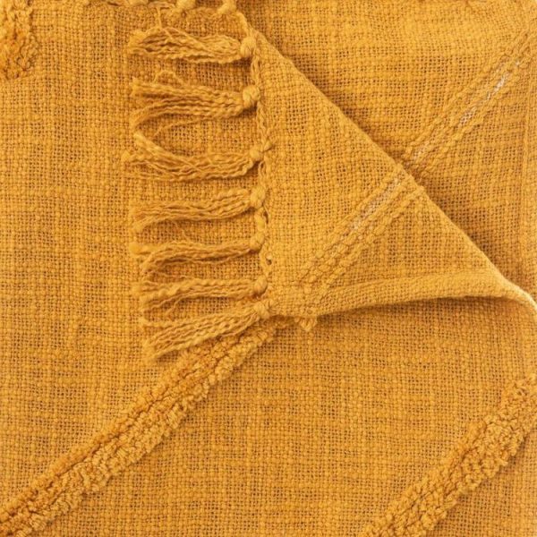 Meilleure affaire 🌟 Jeté De Lit Tufté Inca 130x180cm Ocre 🤩 3