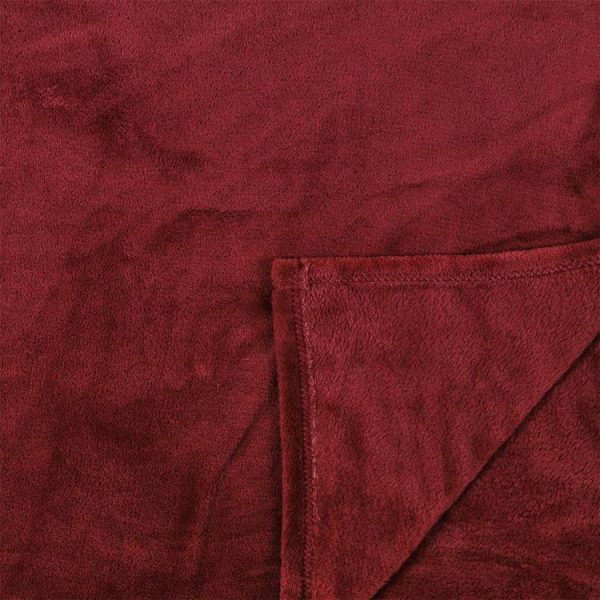 Acheter ⌛ Paris Prix Plaid Microfibre Vienne 125x150cm Bordeaux 🌟 3