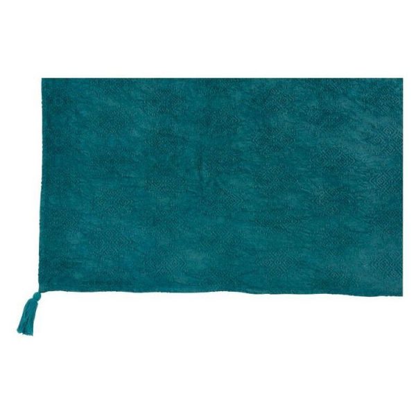 Promo 🛒 Paris Prix Plaid Déco Fayola 130x180cm Turquoise 🤩 3