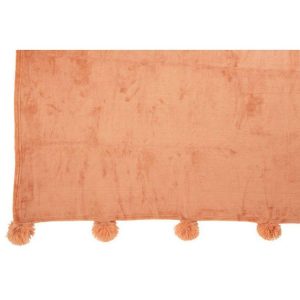 Offres ⌛ Paris Prix Plaid Déco à Pompons Polyes 130x170cm Vieux Rose 😍 7