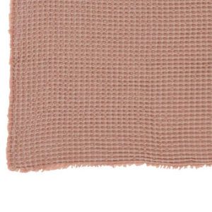 Sortie 🔔 Paris Prix Plaid Déco Gaufré 130x170cm Rose Clair 🔔 6