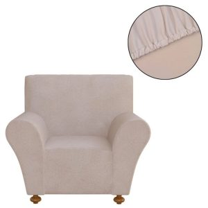 Coupon 👍 VIDAXL Housse Extensible De Canape Beige Jersey De Polyester 🤩 9