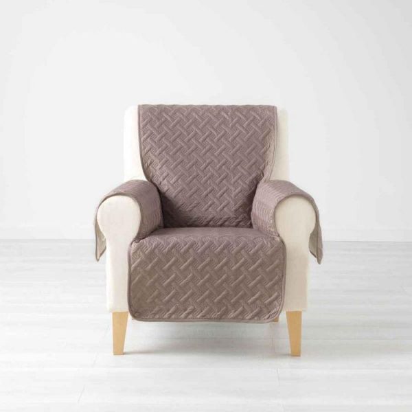 Vente flash 🥰 Paris Prix Protège Fauteuil Lounge 165x179cm Noisette ⭐ 1