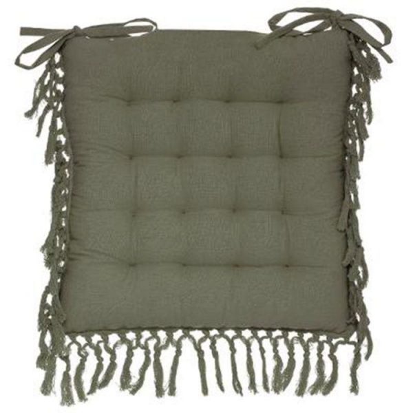 Meilleure affaire 😉 Galette De Chaise Macramé 40x40cm Vert Kaki 🤩 1