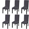 Meilleure affaire ⌛ VIDAXL Housse De Chaise Droite Extensible 6 Pcs Anthracite 🎉 13