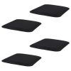 Budget 🎁 IDIMEX Lot De 4 Coussins D’assise Antidérapants GRACE, Galettes De Chaises En Feutre Noir De Format Carré Avec Picots En Caoutchouc Noir 😀 11