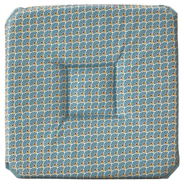 Le moins cher 🛒 Galette De Chaise Anti-taches à Rabats Paon Bleu Turquoise ❤️ 1