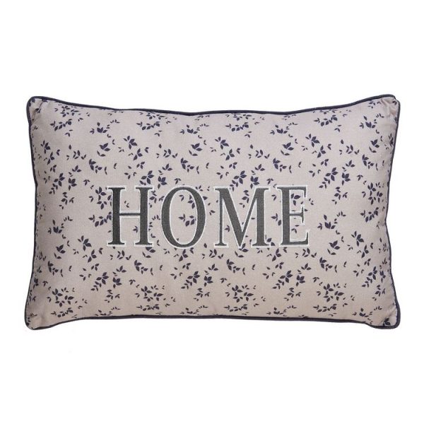 Coupon 🔔 ACTUEL Coussin Déco Déhoussable En Coton Motif Floral Finition Passepoil ✨ 1