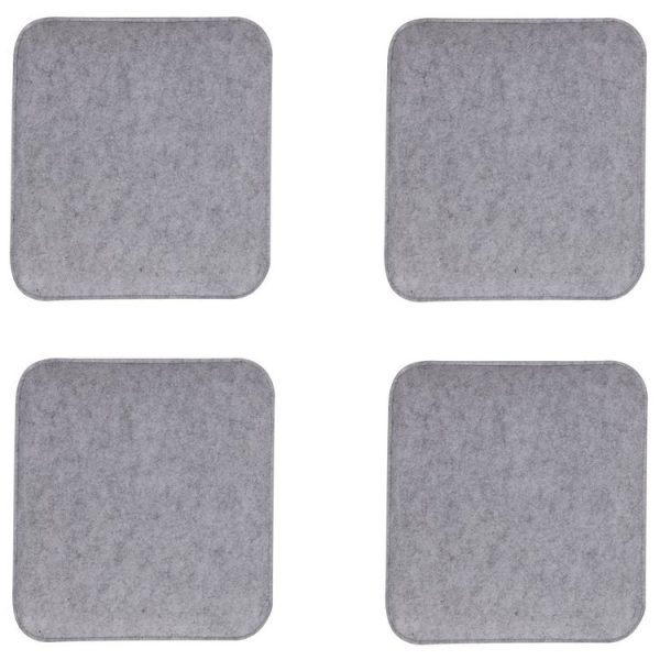 Le moins cher 🎉 IDIMEX Lot De 4 Coussins D’assise ROMEO Pour Chaises Ou Fauteuils De Salle à Manger Ou Bureau, Galettes De Chaise Carrées En Tissu Blanc ✔️ 1