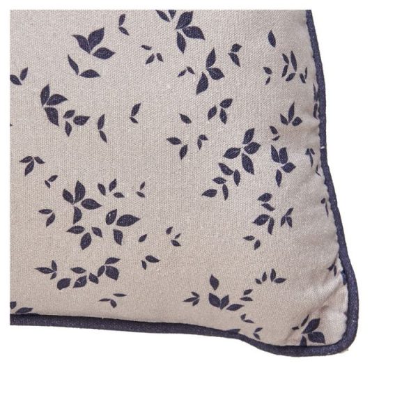 Coupon 🔔 ACTUEL Coussin Déco Déhoussable En Coton Motif Floral Finition Passepoil ✨ 3