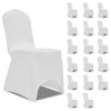 Vente flash 🎁 VIDAXL Housses Elastiques De Chaise Blanc 18 Pcs ⌛ 7