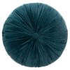 Meilleure affaire 🔔 ATMOSPHERA Coussin Rond Design En Velours Dolce – Diam. 40 Cm – Bleu Canard ✨ 10