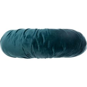 Meilleure affaire 🔔 ATMOSPHERA Coussin Rond Design En Velours Dolce – Diam. 40 Cm – Bleu Canard ✨ 6