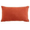 Sortie 🎉 Paris Prix Coussin Déco Gaufrette 30x50cm Terracotta 🥰 11