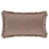 Offres 🧨 Coussin Déhoussable Franges Fringe 30x50cm Taupe 🔥 13