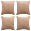 Remise 👏 VIDAXL Housses De Coussin 4 Pcs Tissu 40×40 Cm Beige 🔥 5