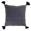 Bon marché 😉 Paris Prix Coussin Déco à Pompons Delios 40x40cm Noir 💯 5