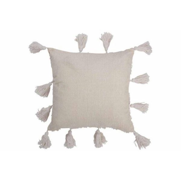 Meilleure affaire 🌟 Paris Prix Coussin Carré Déco Floches 45x45cm Blanc ❤️ 3