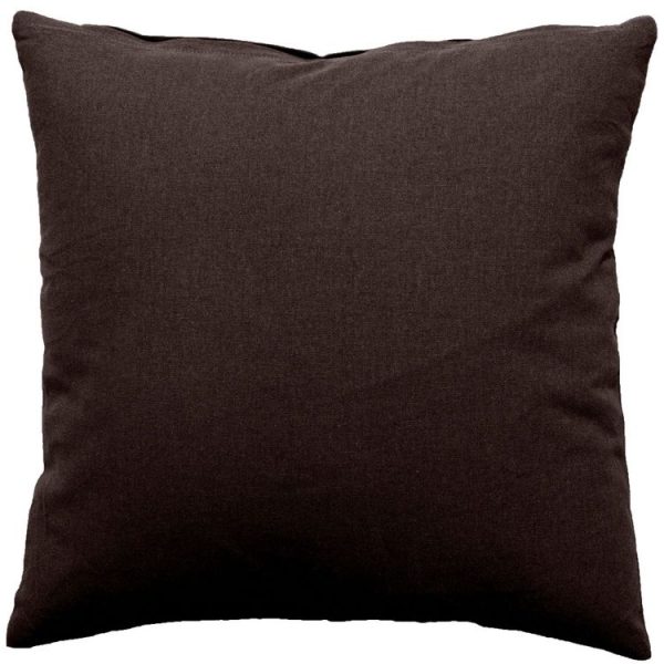 Bon marché ❤️ Grand Coussin Déhoussable Panama – 60 X 60 Cm – Marron Chocolat Fondant 😍 1