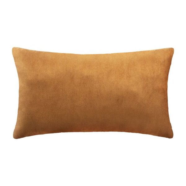 Sortie 🔔 ATMOSPHERA Coussin à Franges Effet Suédine Pop – L. 50 X L. 30 Cm – Jaune Ocre ⭐ 4