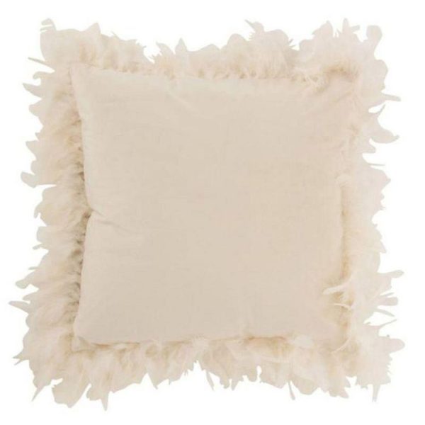 Sortie ❤️ Paris Prix Coussin Déco Plumes 45cm Blanc 😀 1