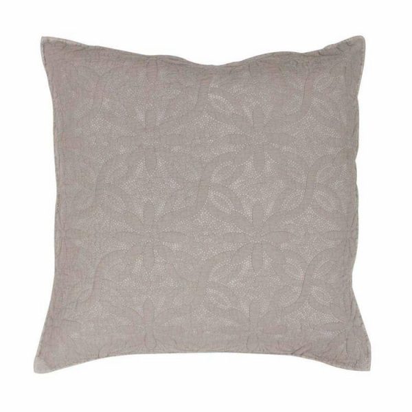 Bon marché 🎁 Paris Prix Housse De Coussin Florette 60x60cm Taupe ❤️ 1