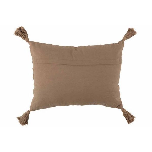 Le moins cher 🎁 Paris Prix Coussin Déco à Pompons Cercle 40x60cm Beige ✨ 3