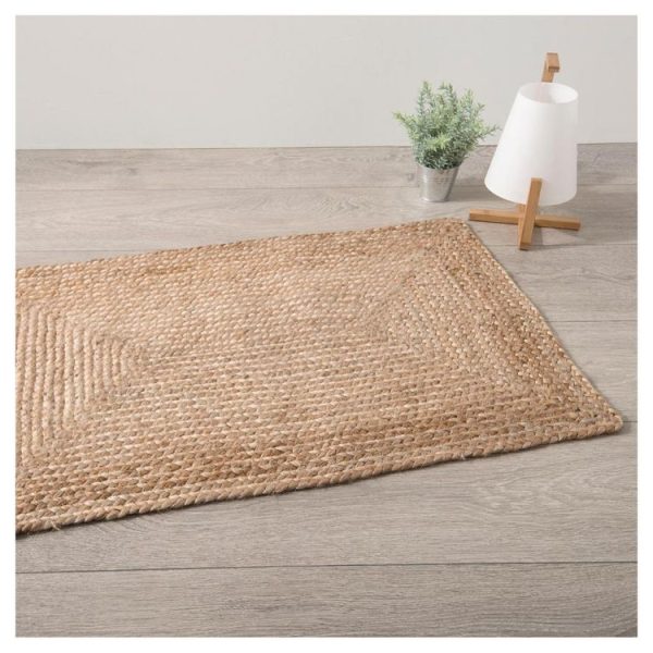 Remise 🌟 ATMOSPHERA Tapis Rectangulaire En Jute HISTOIRE NAT 60×90 Cm 🧨 1